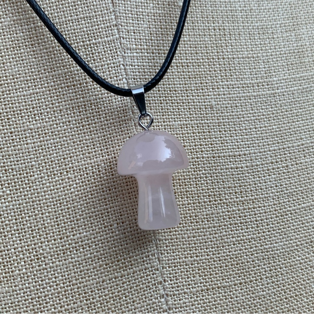 Handmade Genuine Stone Mushroom Amulet Necklace - Picture 10 of 10
